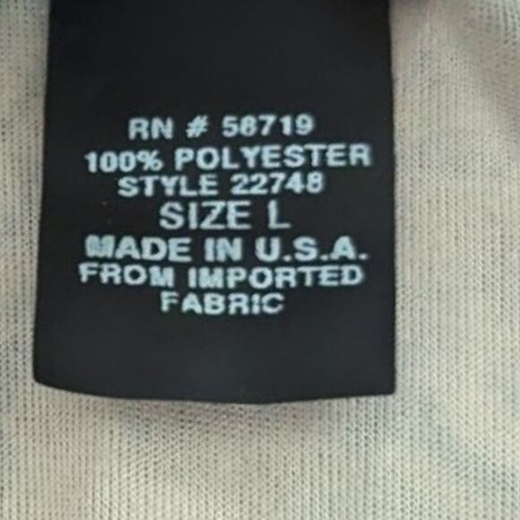 90's Stretch Mesh V-Neck Top ~ Eclectic Victorian Scrollwork Collage - Picture 8 of 8